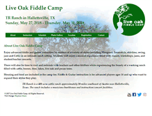 Tablet Screenshot of liveoakfiddlecamp.com